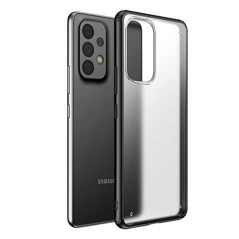 Silikon Schutzhülle Rahmen Tasche Hülle Durchsichtig Transparent für Samsung Galaxy A73 5G Schwarz