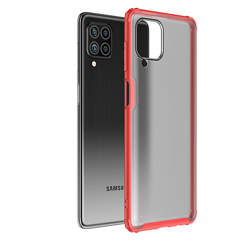 Silikon Schutzhülle Rahmen Tasche Hülle Durchsichtig Transparent für Samsung Galaxy F62 5G Rot