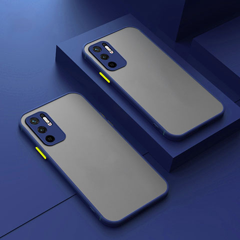 Silikon Schutzhülle Rahmen Tasche Hülle Durchsichtig Transparent für Xiaomi Redmi Note 10 5G Blau