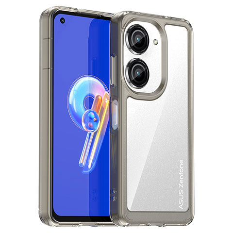 Silikon Schutzhülle Rahmen Tasche Hülle Durchsichtig Transparent J01S für Asus Zenfone 9 Grau