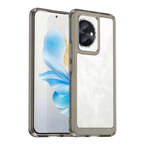 Silikon Schutzhülle Rahmen Tasche Hülle Durchsichtig Transparent J01S für Huawei Honor 100 5G Grau