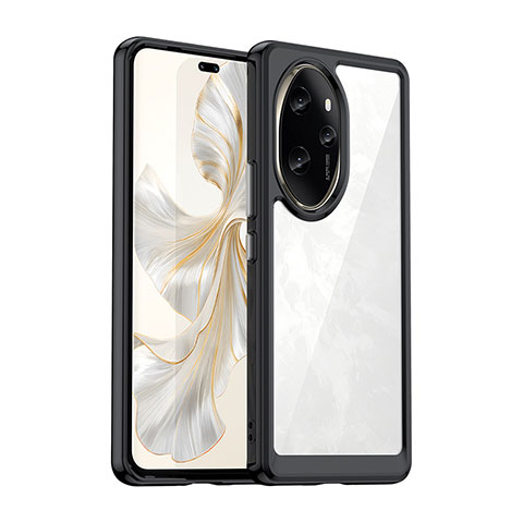 Silikon Schutzhülle Rahmen Tasche Hülle Durchsichtig Transparent J01S für Huawei Honor 100 Pro 5G Schwarz