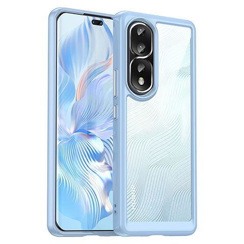 Silikon Schutzhülle Rahmen Tasche Hülle Durchsichtig Transparent J01S für Huawei Honor 80 Pro 5G Hellblau