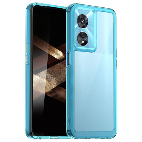 Silikon Schutzhülle Rahmen Tasche Hülle Durchsichtig Transparent J01S für Huawei Honor X5 Plus Cyan