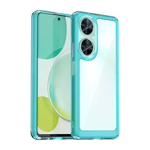 Silikon Schutzhülle Rahmen Tasche Hülle Durchsichtig Transparent J01S für Huawei Nova 11i Cyan