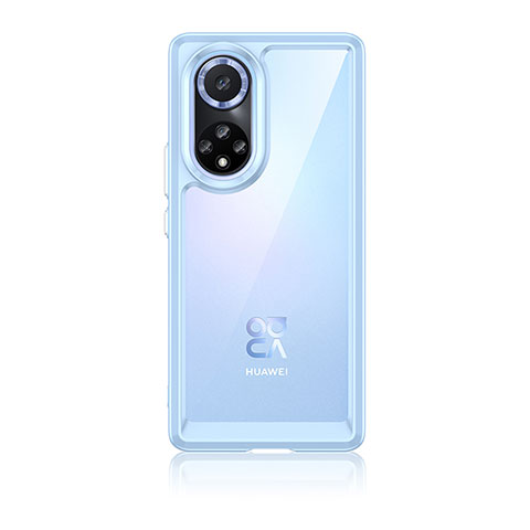 Silikon Schutzhülle Rahmen Tasche Hülle Durchsichtig Transparent J01S für Huawei Nova 9 Hellblau