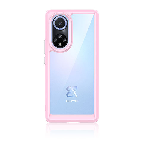 Silikon Schutzhülle Rahmen Tasche Hülle Durchsichtig Transparent J01S für Huawei Nova 9 Rosa