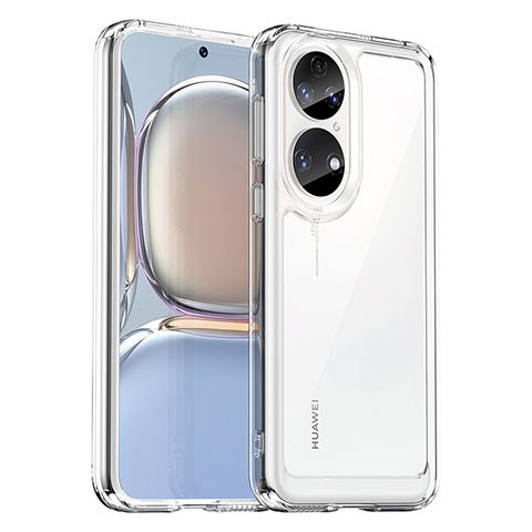 Silikon Schutzhülle Rahmen Tasche Hülle Durchsichtig Transparent J01S für Huawei P50 Klar