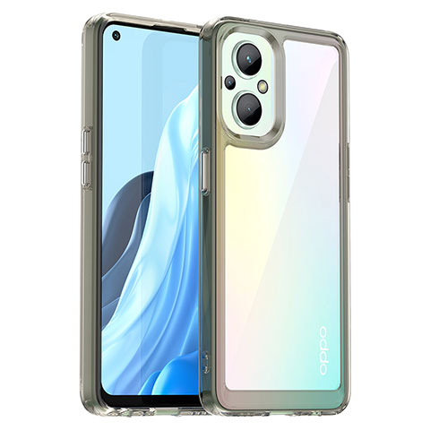 Silikon Schutzhülle Rahmen Tasche Hülle Durchsichtig Transparent J01S für Oppo A96 5G Grau