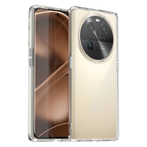 Silikon Schutzhülle Rahmen Tasche Hülle Durchsichtig Transparent J01S für Oppo Find X6 5G Klar