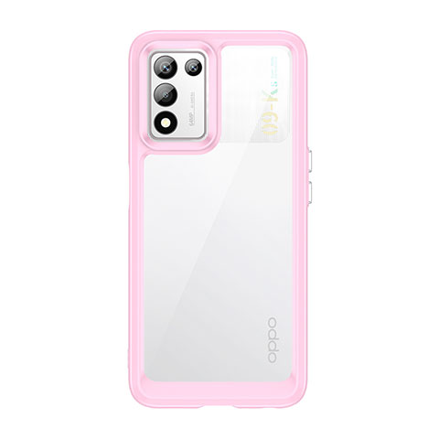 Silikon Schutzhülle Rahmen Tasche Hülle Durchsichtig Transparent J01S für Oppo K9S 5G Rosa