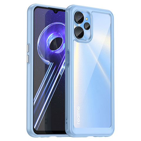 Silikon Schutzhülle Rahmen Tasche Hülle Durchsichtig Transparent J01S für Realme 10 5G Blau