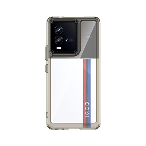 Silikon Schutzhülle Rahmen Tasche Hülle Durchsichtig Transparent J01S für Vivo iQOO 10 5G Grau