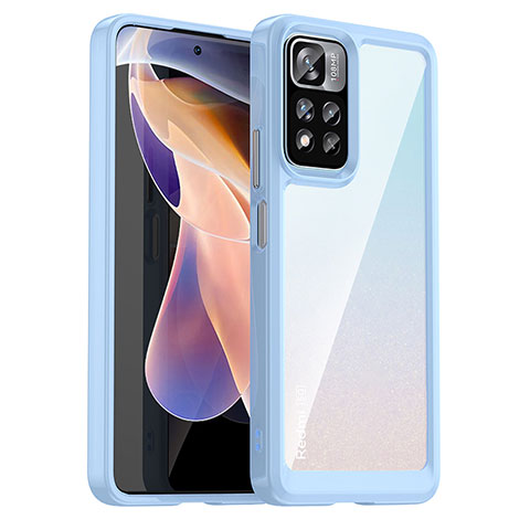 Silikon Schutzhülle Rahmen Tasche Hülle Durchsichtig Transparent J01S für Xiaomi Mi 11i 5G (2022) Blau