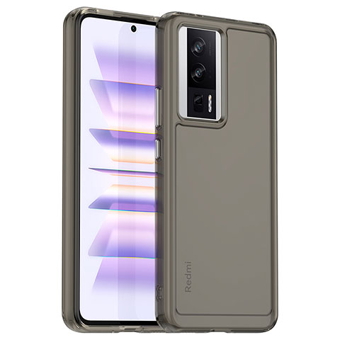 Silikon Schutzhülle Rahmen Tasche Hülle Durchsichtig Transparent J01S für Xiaomi Redmi K60 Pro 5G Dunkelgrau