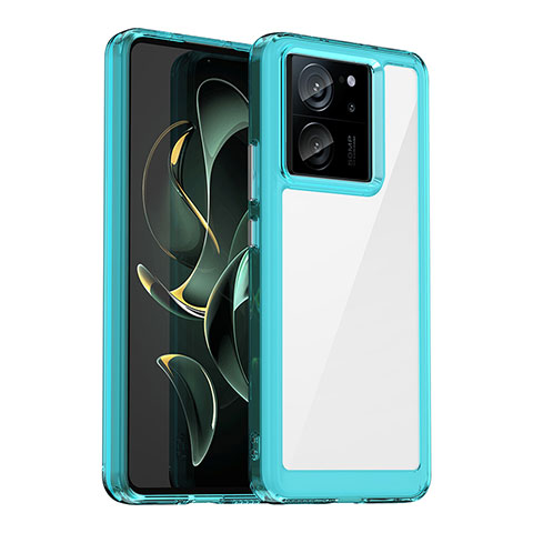 Silikon Schutzhülle Rahmen Tasche Hülle Durchsichtig Transparent J01S für Xiaomi Redmi K60 Ultra 5G Cyan