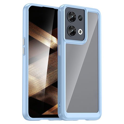 Silikon Schutzhülle Rahmen Tasche Hülle Durchsichtig Transparent J01S für Xiaomi Redmi Note 13 5G Blau