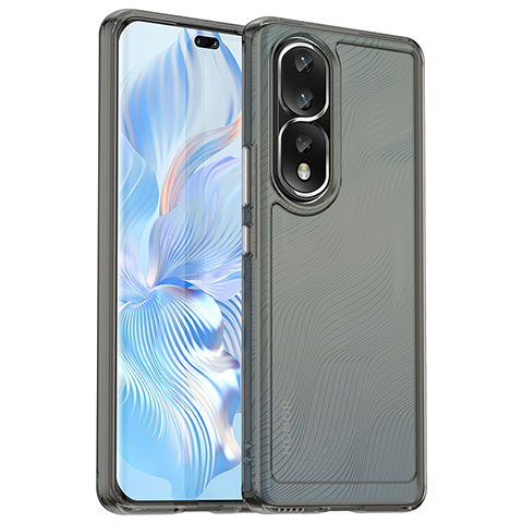 Silikon Schutzhülle Rahmen Tasche Hülle Durchsichtig Transparent J02S für Huawei Honor 80 Pro Flat 5G Grau