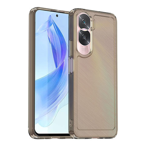 Silikon Schutzhülle Rahmen Tasche Hülle Durchsichtig Transparent J02S für Huawei Honor 90 Lite 5G Grau