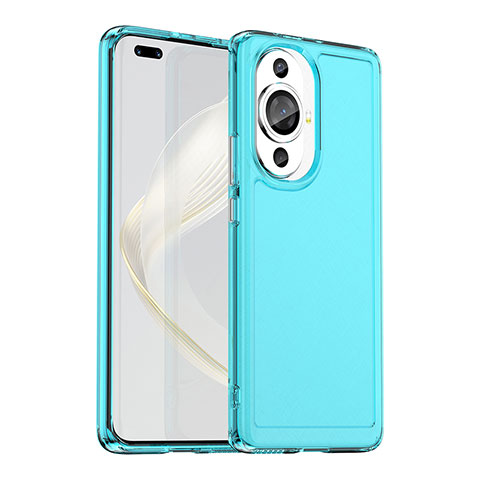 Silikon Schutzhülle Rahmen Tasche Hülle Durchsichtig Transparent J02S für Huawei Nova 11 Pro Blau