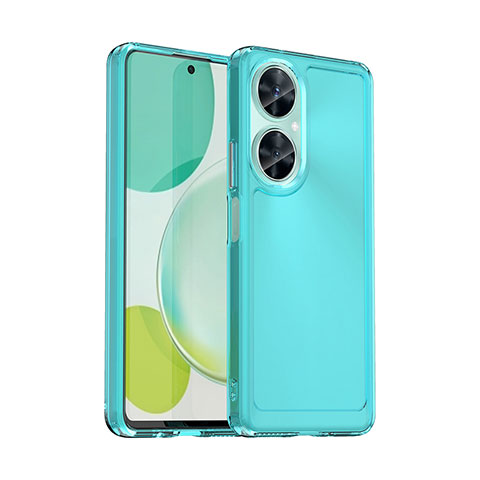 Silikon Schutzhülle Rahmen Tasche Hülle Durchsichtig Transparent J02S für Huawei Nova 11i Blau