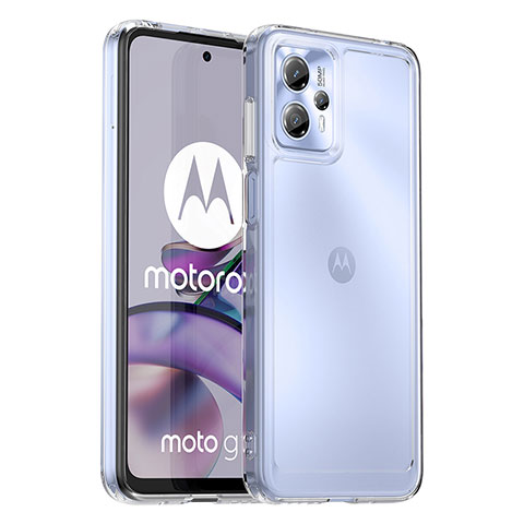 Silikon Schutzhülle Rahmen Tasche Hülle Durchsichtig Transparent J02S für Motorola Moto G23 Klar