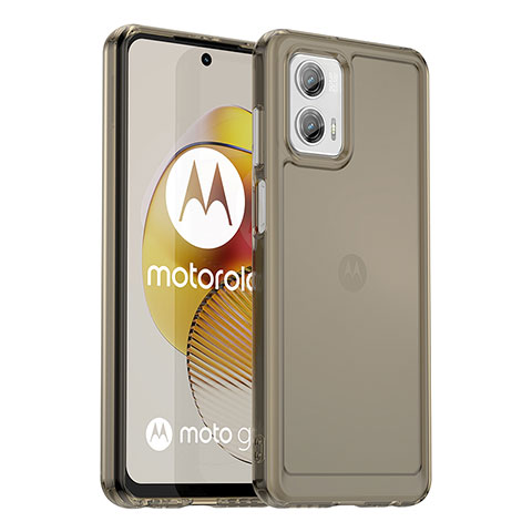 Silikon Schutzhülle Rahmen Tasche Hülle Durchsichtig Transparent J02S für Motorola Moto G73 5G Grau