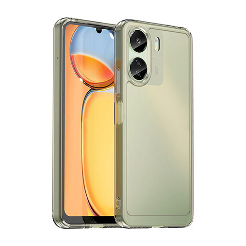 Silikon Schutzhülle Rahmen Tasche Hülle Durchsichtig Transparent J02S für Xiaomi Poco C65 Grau