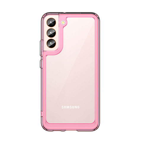 Silikon Schutzhülle Rahmen Tasche Hülle Durchsichtig Transparent M03 für Samsung Galaxy S21 5G Rosegold