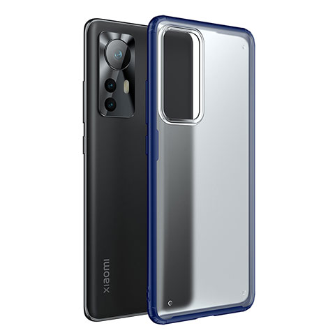 Silikon Schutzhülle Rahmen Tasche Hülle Durchsichtig Transparent M05 für Xiaomi Mi 12 Pro 5G Blau