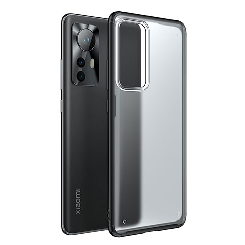 Silikon Schutzhülle Rahmen Tasche Hülle Durchsichtig Transparent M05 für Xiaomi Mi 12 Pro 5G Schwarz