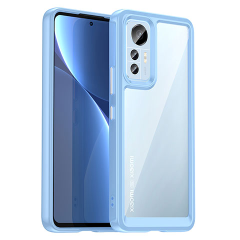 Silikon Schutzhülle Rahmen Tasche Hülle Durchsichtig Transparent M06 für Xiaomi Mi 12 Lite 5G Blau