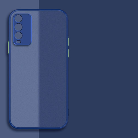 Silikon Schutzhülle Rahmen Tasche Hülle Durchsichtig Transparent P01 für Xiaomi Redmi 9T 4G Blau