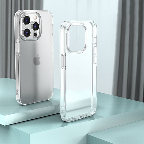 Silikon Schutzhülle Rahmen Tasche Hülle Durchsichtig Transparent QC1 für Apple iPhone 13 Pro Max Klar