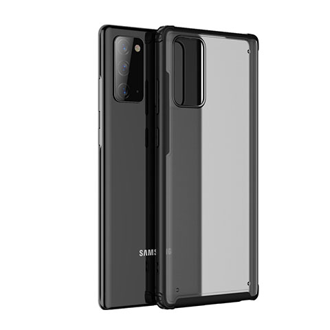 Silikon Schutzhülle Rahmen Tasche Hülle Durchsichtig Transparent Spiegel für Samsung Galaxy Note 20 Plus 5G Schwarz