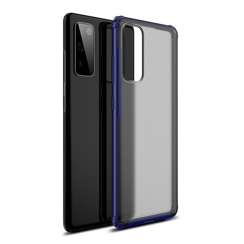 Silikon Schutzhülle Rahmen Tasche Hülle Durchsichtig Transparent Spiegel für Samsung Galaxy S20 FE 4G Blau