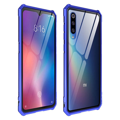 Silikon Schutzhülle Rahmen Tasche Hülle Durchsichtig Transparent Spiegel für Xiaomi Mi 9 Blau