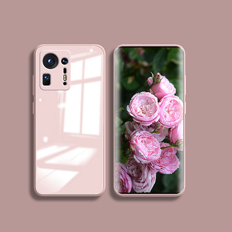 Silikon Schutzhülle Rahmen Tasche Hülle Durchsichtig Transparent Spiegel für Xiaomi Mi Mix 4 5G Rosegold