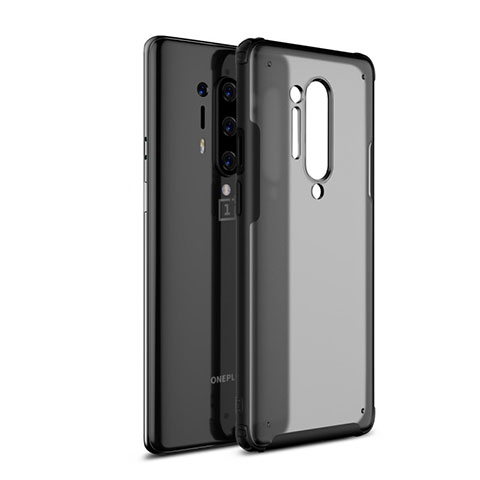 Silikon Schutzhülle Rahmen Tasche Hülle Durchsichtig Transparent Spiegel H01 für OnePlus 8 Pro Schwarz