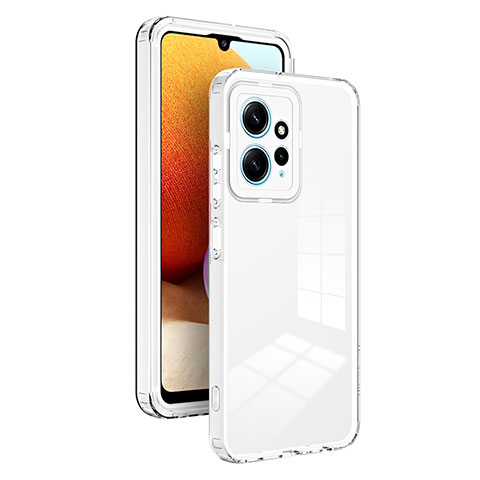 Silikon Schutzhülle Rahmen Tasche Hülle Durchsichtig Transparent Spiegel H01P für Xiaomi Redmi Note 12 4G Weiß