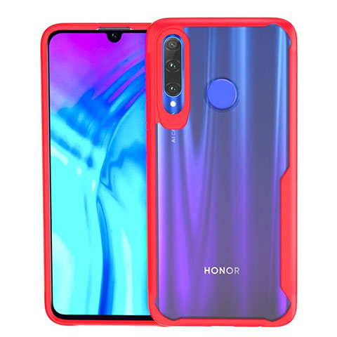 Silikon Schutzhülle Rahmen Tasche Hülle Durchsichtig Transparent Spiegel H02 für Huawei Honor 20 Lite Rot