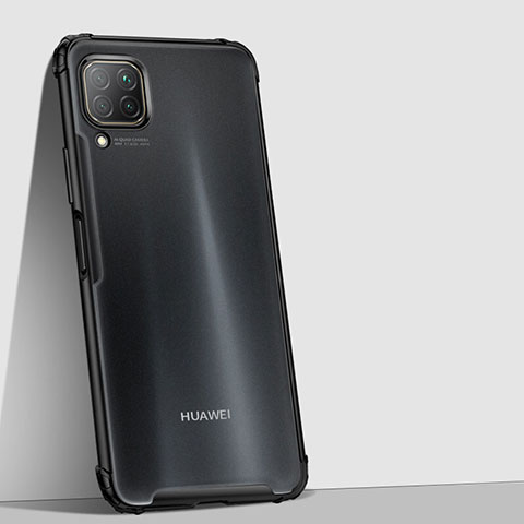 Silikon Schutzhülle Rahmen Tasche Hülle Durchsichtig Transparent Spiegel H02 für Huawei P40 Lite Schwarz