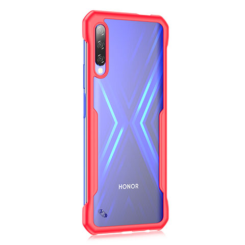 Silikon Schutzhülle Rahmen Tasche Hülle Durchsichtig Transparent Spiegel M01 für Huawei Honor 9X Pro Rot