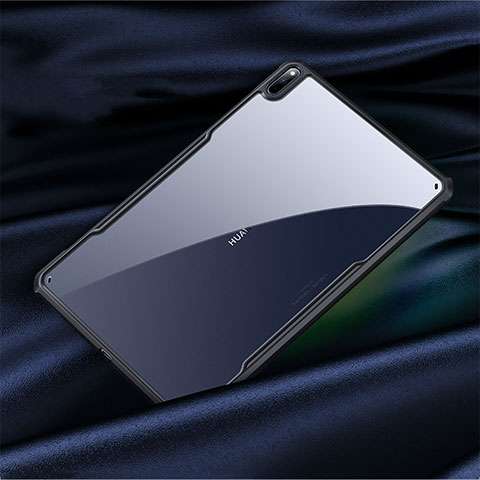 Silikon Schutzhülle Rahmen Tasche Hülle Durchsichtig Transparent Spiegel M01 für Huawei MatePad Pro 5G 10.8 Schwarz