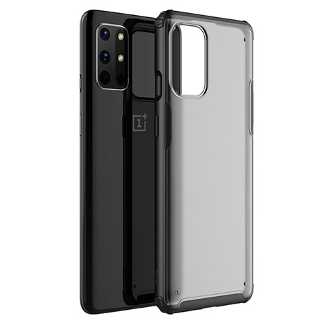 Silikon Schutzhülle Rahmen Tasche Hülle Durchsichtig Transparent Spiegel M01 für OnePlus 8T 5G Schwarz