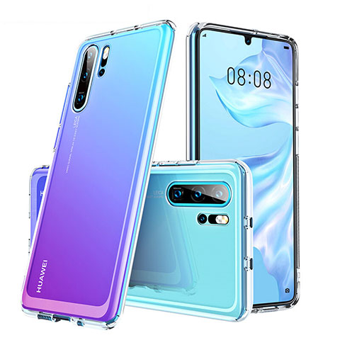 Silikon Schutzhülle Rahmen Tasche Hülle Durchsichtig Transparent Spiegel M02 für Huawei P30 Pro New Edition Klar