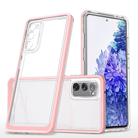 Silikon Schutzhülle Rahmen Tasche Hülle Durchsichtig Transparent Spiegel MQ1 für Samsung Galaxy S20 FE (2022) 5G Rosegold