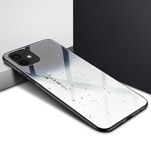 Silikon Schutzhülle Rahmen Tasche Hülle Durchsichtig Transparent Spiegel N01 für Apple iPhone 12 Grau