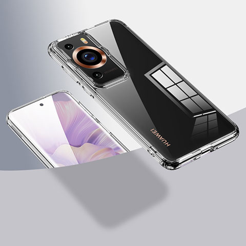 Silikon Schutzhülle Rahmen Tasche Hülle Durchsichtig Transparent W01L für Huawei P60 Pro Klar