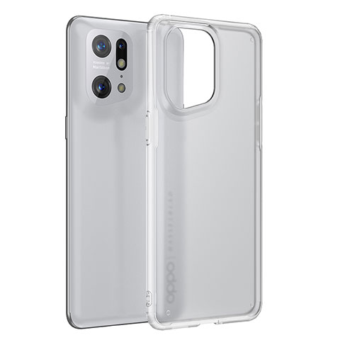 Silikon Schutzhülle Rahmen Tasche Hülle Durchsichtig Transparent W01L für Oppo Find X5 Pro 5G Klar